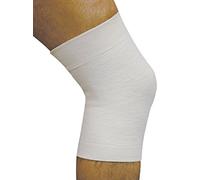 MANIFATTURA BERNINA Elan 2008 (Taglia 4 Bianco) - Set 2 (1 Paio) - Ginocchiere Termiche tubolari in Lana Merino e Angora, Fasce in Lana e Angora per Ginocchia 100% Made in Italy