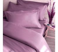 Manifattura Tessile - Lenzuola Raso di Cotone Tinta Unita - Colore Malva, Variante 120x200 Piazza e Mezza