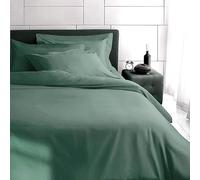 Manifattura Tessile - Lenzuola Raso di Cotone Tinta Unita - Colore Verde Bosco, Variante 120x200 Piazza e Mezza