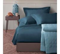 Manifattura Tessile - Lenzuola Raso di Cotone Tinta Unita Piazza e Mezza 120x200 - Colore Pavone