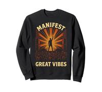 Manifest Great Vibes Appassionato di Musica Felpa