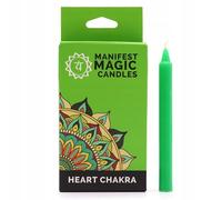 Manifest Magic Candles (set of 12) - Green - Heart Chakra