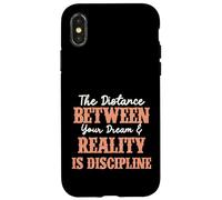 Manifest Your Dreams Discipline Is Key Inspirational Citazione Custodia per iPhone X/XS
