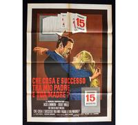 manifesto CHE COSA E' SUCCESSO TRA MIO PADRE E TUA MADRE jack lemmon A276