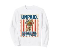 Manifesto Floreale Protestore Pacifico Non Pagato Felpa