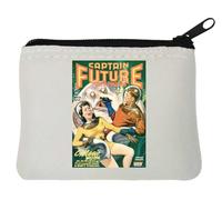 Manifesto Man of Tomorrow - Portamonete in neoprene, 10 x 11 cm, colore: Bianco