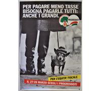 MANIFESTO ORIG. VOTA PARTITO DEMOCRATICO DELLA SINISTRA E PROGRESSISTI ANNI 90