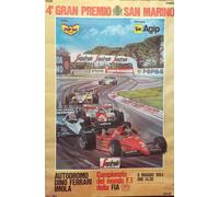 Manifesto Originale del 4° Gran Premio di San Marino 70 X 100 Imola 1984