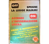 MANIFESTO ORIGINALE PCI PARTITO COMUNISTA ANNI 90 CONTRO LA LEGGE MAMMI'
