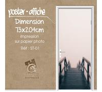 Manifesto Poster Porta Decorativa Trompe L'Oeil - Scala St-01 - 4 Dimensioni