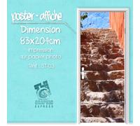 Manifesto Poster Porta Decorativa Trompe L'Oeil - Scala St-03 - 4 Dimensioni
