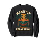 Manifesto Relax Palme Tramonto Vibe Felpa