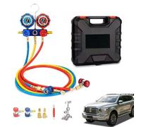 Manifold Gauge Set, Refrigerant Gauge Kit, Ricarica Diagnostic Tool, Forte Leak-Resistant Build, Clear Easy-Read Display, for Workshop, Vehicle Maintenance, Truck Repair, Home, Seasonal Upkeep Use