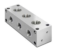 Manifolds Idraulico Tipo L In Alluminio, Porte BSP, 2 - 9 Stazioni