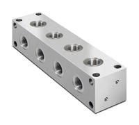 Manifolds Idraulico Tipo L In Alluminio, Porte BSP, 2 - 9 Stazioni
