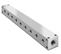 Manifolds In Alluminio A Schema Parallelo Idraulico, Porte BSP, 2 - 9 Stazioni