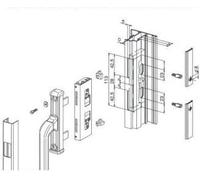 Maniglia 1006 con blocco per persiana, colore marrone gotico.
