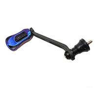 Maniglia a bilanciere singola da 70 mm per STELLA per mulinelli Vanford in fibra di carbonio con doppi cuscinetti per una maggiore durata nella riparazione di mulinelli da pesca (blu viola)