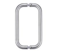 Maniglia a C a doppia faccia per porta scorrevole in vetro senza cornice, acciaio inossidabile 304,finitura nichel spazzolato,adatta per vetri di 6-12 mm, interasse 20.3 cm, ideale per bagni, doccia