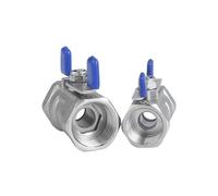 Maniglia a farfalla 1/4'' - 1'' Filettatura femmina Valvole a sfera in acciaio inossidabile 304/316 Valvola a sfera monoblocco filettata DN8 10 15 20 25(3I8 SS304)