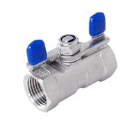 Maniglia A Farfalla 1/4-1 Pollice BSP Filettatura Femmina In Acciaio Inossidabile 304 1 Pezzo Tipo Valvola A Sfera SS304 Raccordo For Tubo Rubinetto A 2 Vie(3/4")