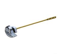 Maniglia a leva in lega di zinco con finitura in rame per montaggio laterale o frontale sulla maggior parte dei WC standard, colore argento e giallo (C)