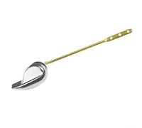 Maniglia a leva per serbatoio WC con dado di bloccaggio in ottone per montaggio laterale o frontale sulla maggior parte dei WC standard, in lega di zinco, finitura in rame, colore argento e giallo