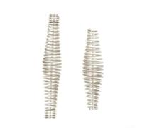 Maniglia a molla in metallo di lunga durata per barbecue, stufe e per fornace, manico di ricambio in acciaio inox per una maggiore durata (11 cm)