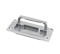 Maniglia a molla multiuso a scomparsa, finitura argentata, per porta di sollevamento della casa e cassette degli attrezzi, uso quotidiano, maniglia da incasso