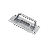 Maniglia a molla multiuso a scomparsa, finitura argentata, per porta di sollevamento domestica e cassette degli attrezzi, uso quotidiano, maniglia rettangolare