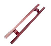 Maniglia a pressione per porta del fienile, maniglia per porta posteriore in vetro resistente in alluminio, porte d'ingresso commerciali per uffici, garage (colore: bronzo rosso, dimensioni: L 150 cm