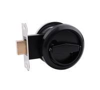 Maniglia A Scomparsa In Acciaio Inox For Porte A Scomparsa, Serratura Senza Chiave, Semplice Chiusura A Scatto For Camere Da Letto, Bagni, Spazi Abitativi(Black)