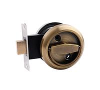 Maniglia A Scomparsa In Acciaio Inox For Porte A Scomparsa, Serratura Senza Chiave, Semplice Chiusura A Scatto For Camere Da Letto, Bagni, Spazi Abitativi(Brass)