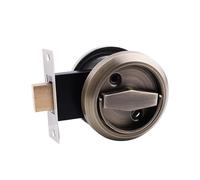 Maniglia A Scomparsa In Acciaio Inox For Porte A Scomparsa, Serratura Senza Chiave, Semplice Chiusura A Scatto For Camere Da Letto, Bagni, Spazi Abitativi(Bronze)