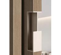 Maniglia A Scomparsa Per Porta Scorrevole, Anticollisione Integrata | Design Minimalista, Discreto, Vano Porta Scorrevole (Khaki Length15cm)