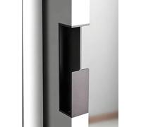 Maniglia A Scomparsa Per Porta Scorrevole, Anticollisione Integrata | Design Minimalista, Discreto, Vano Porta Scorrevole (Gray Length15cm)