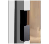 Maniglia A Scomparsa Per Porta Scorrevole, Anticollisione Integrata | Design Minimalista, Discreto, Vano Porta Scorrevole (Negro Length15cm)