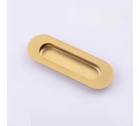 Maniglia a scomparsa per porta scorrevole in acciaio inox per porte e armadi invisibili, con costruzione e fissaggio a vite sicuro (rotonda dorata)