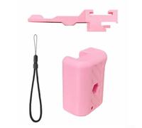 Maniglia a sgancio rapido per DJI per Osmo Action 5 4 3, impugnatura in plastica leggera con cinturino da polso per fotografia di strada, supporto compatto da 8 cm (rosa)