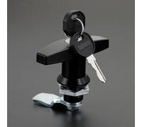 Maniglia a T per fissaggio posteriore, in lega di zinco, per garage, cassetta degli attrezzi, armadietti, rimorchi, roulotte, con meccanismo di bloccaggio sicuro e chiavi