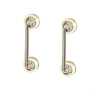 Maniglia a ventosa elettroplaccata per porte in vetro e pannelli lisci, offre un supporto affidabile senza bisogno di hardware o strumenti (argento)