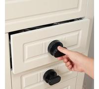 Maniglia a ventosa forte per bagno, cucina, porta in vetro, marmo, piastrelle, specchio, senza trapano, rimovibile, con capacità di carico di 5 kg (tromba nera)
