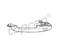 Maniglia anteriore Dx 107 536 TOPRAN per VW POLO III