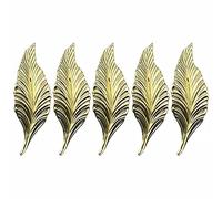 Maniglia antica a forma di foglia, maniglia per mobili da cucina, 5 pezzi, per armadio, armadio, armadio, credenza, maniglie per porte e cassetti