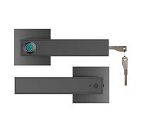 Maniglia antifurto ricaricabile tramite USB, ingresso di sicurezza biometrico elettrico intelligente senza chiave con 2 chiavi for la casa(3)