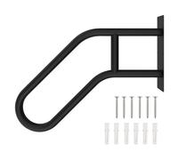 Maniglia antiscivolo in acciaio inox nero nordico per scale interne/esterne, 60 cm, a forma di U, supporto durevole e sicuro per corridoi ed esterni di ville