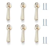 Maniglia Armadio 6 Pezzi Maniglia Per Armadio In Lega Di Zinco Maniglia Per Pendente A Foro Singolo Maniglia Per Porta Dell'Armadio Pomello Per Cassetto Del Guardaroba Oro 62 * 18mm