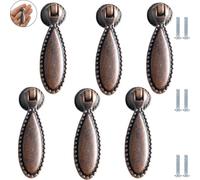 Maniglia Armadio Nascosta 6 Pezzi Singolo Foro Bronzo Verde Porta Dell'Armadio Guardaroba Maniglia Retrò Pomello In Lega Di Zinco Pomello Per Porta Piatto Rotondo Bronzo Rosso