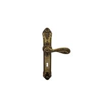 MANIGLIA BAROCCO PER PORTA IN OTTONE BRONZATO - PZ.2 - GUARNITURA PER UNA PORTA