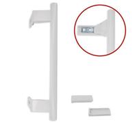 MANIGLIA BIANCA FRIGO FRIGORIFERO LIEBHERR LUNGHEZZA 31,5 CM INTERASSE FORI 24,5